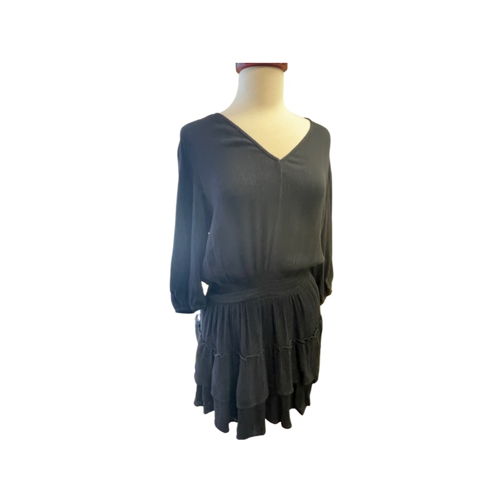 Mini dress with elastic waist